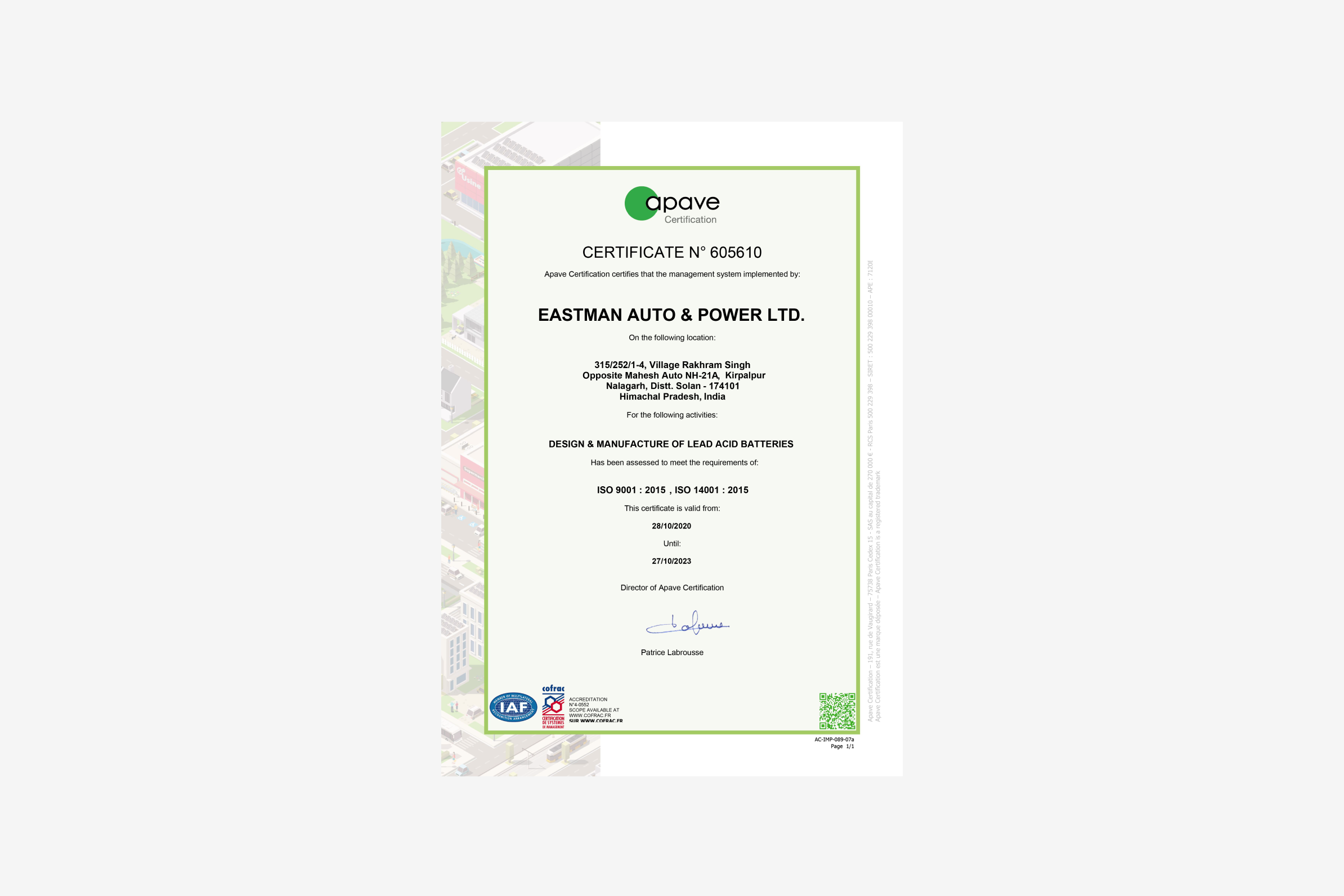 certificate